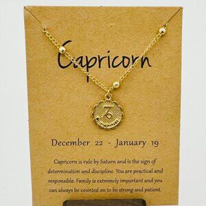 Gold Capricorn Necklace